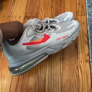 Nike Gray and Red Sneakers